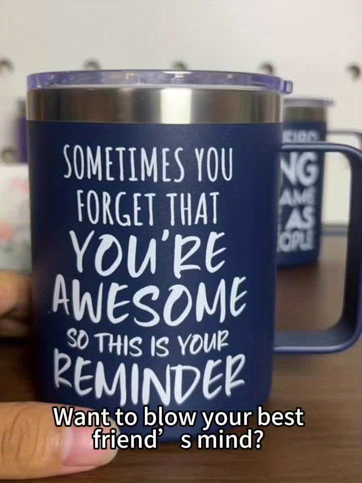 14 Oz Stainless Steel Coffee Mug For Men With Lid Gift For Birthday Christmas Valentines Day Husband