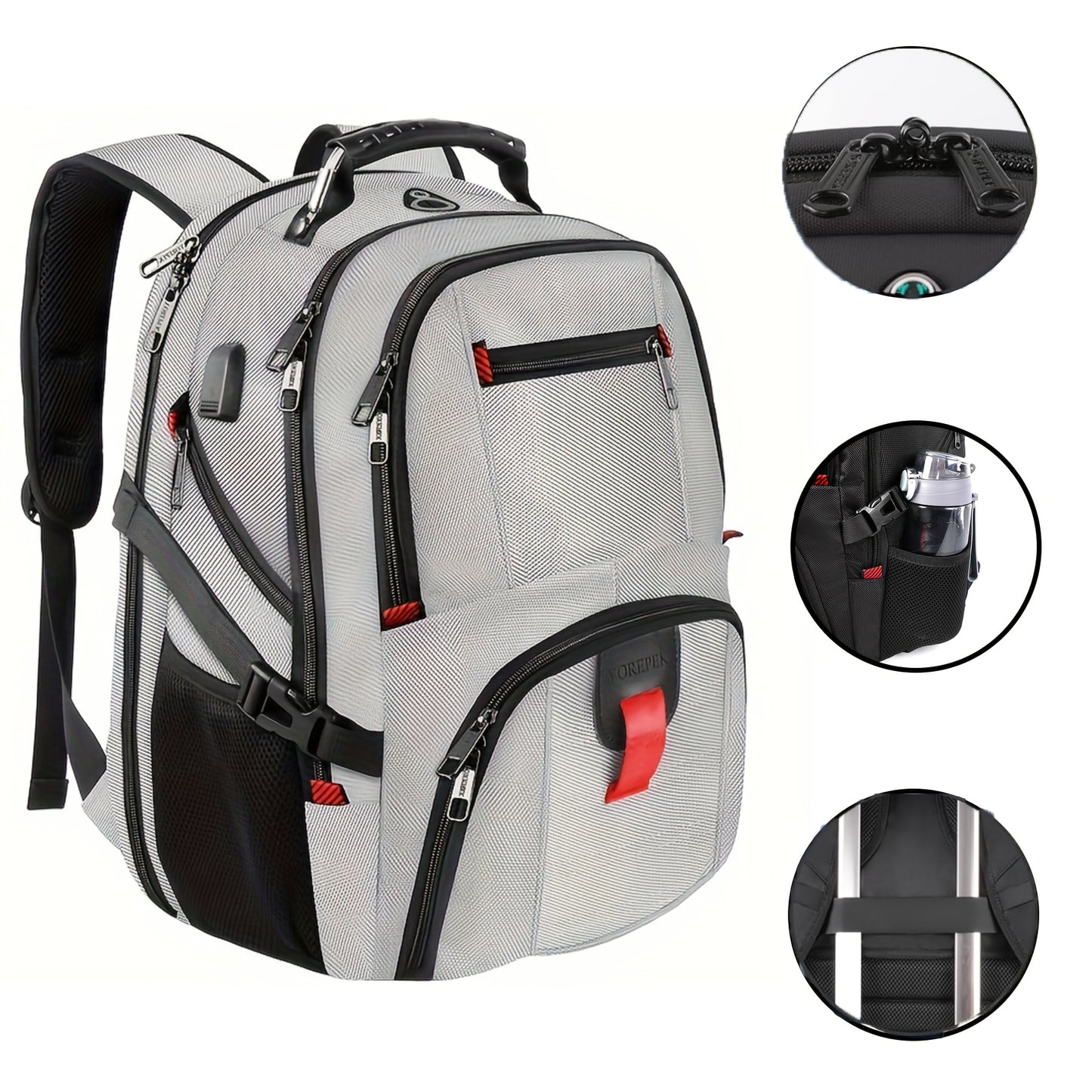 Travel Backpack, Extra Large 13.21gal Laptop Backpacks For Men Women, College Backpacks Airline Approved Business Work Bag With USB Charging Port Fits 17 Inch Computer, Men'S Gifts, School Backpack For Teens, Travel Accessori