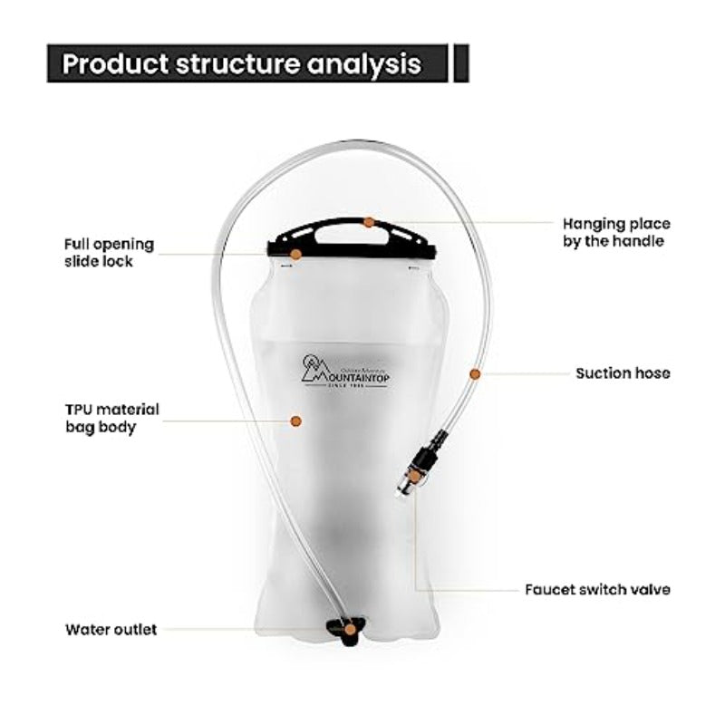 40L Hiking Backpack with 3L Hydration Bladder for Women and Men Outdoor Travel Camping Day Pack with Rain Cover 21.7 x 13 x 7.9 in Blue Sky