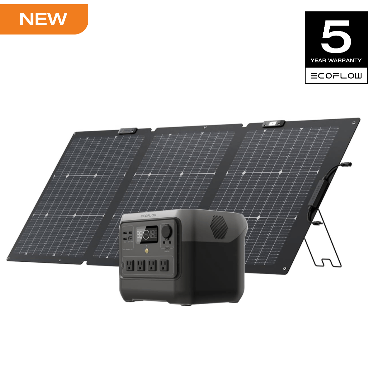 EcoFlow Portable Power Station RIVER 2 Pro 700, 716Wh LiFePO4 Battery, 70 Min Fast Charging, 4X800W AC Outlets, Solar Power Bank for Outdoor Camping/RVs/Home Use Black (Solar Panel Optional)