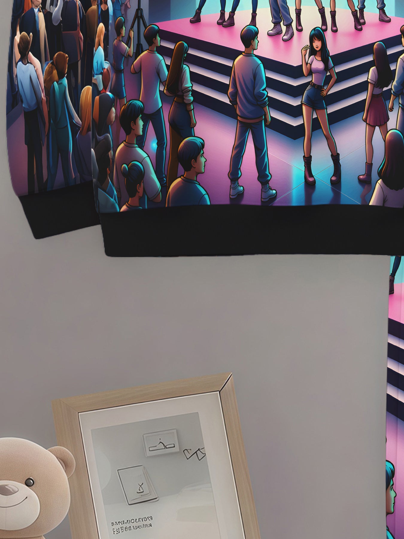 Girls 2pc K Pop Anime 3D Printed Hooded Sweater And Sweatsuit Set With Pockets Machine Washable Winter Wear