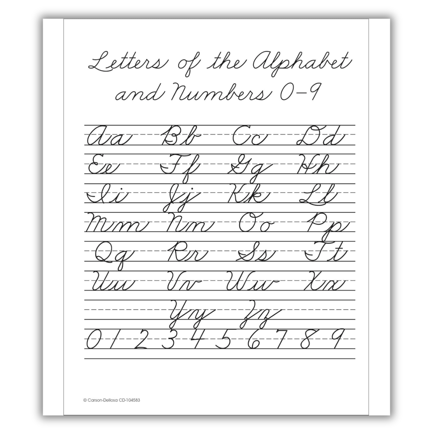 Carson Dellosa Beginning Traditional Cursive Handwriting Workbook for Kids, Handwriting Practice for Cursive Alphabet and Numbers (Spiral Bound)