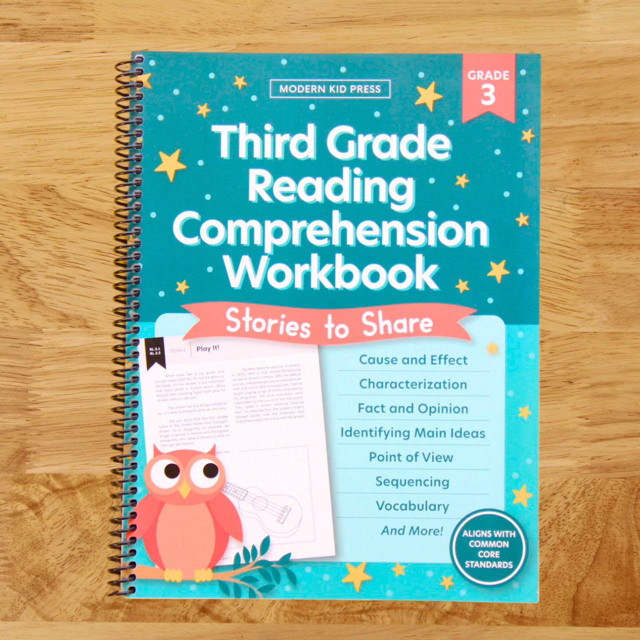 Modern Kid Press 3rd Grade Reading Comprehension Workbook for Kids