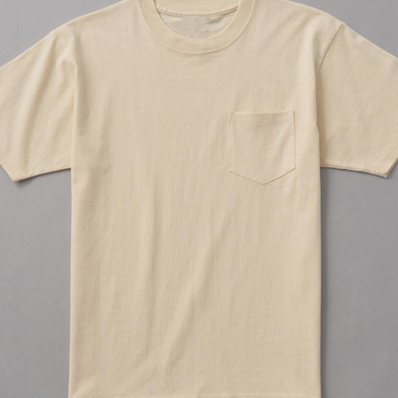 Men's Casual Loose Fit Pocket T-Shirt - Solid Color Short Sleeve Round Neck Tee with Chest Pocket, Machine Washable, Year-Round Versatile Basic Top for Casual Attire (Ideal Christmas Gift) - Available in,, Grey, Navy, PLUS SI