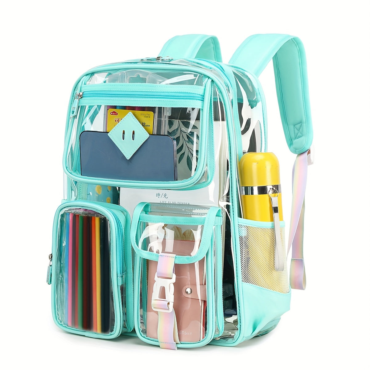 PIG PIG GIRL Double Shoulder PVC Backpack