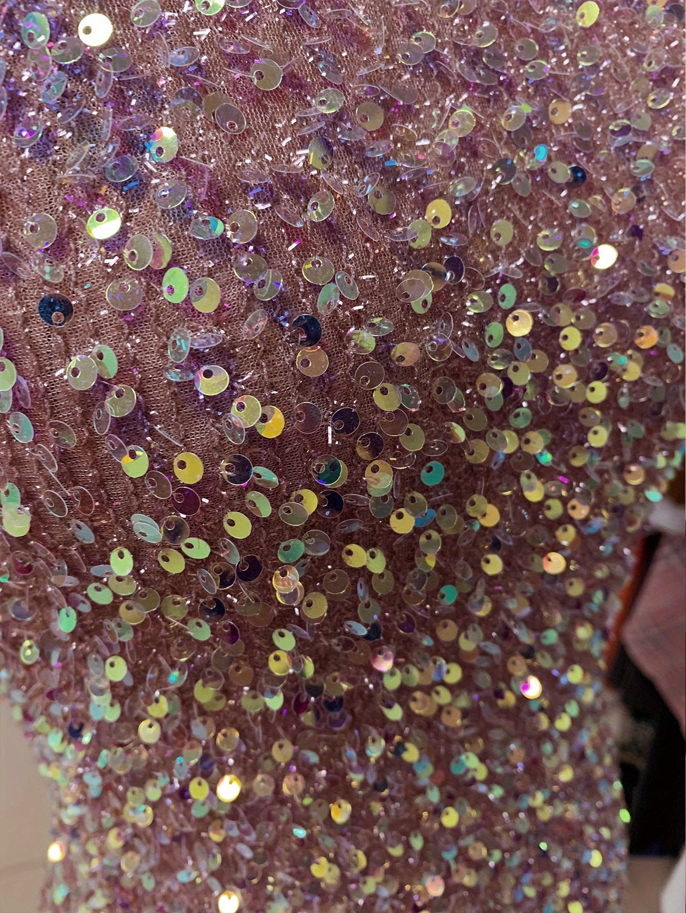 Women'S Sparkling Beaded Sleeveless Mermaid Evening Gown | Shimmering Sequin Party Dress with Round Neck, Form-Fitting Silhouette for Prom, Gala, Wedding - Year-Round Luxury, Hand Wash/Dry Clean