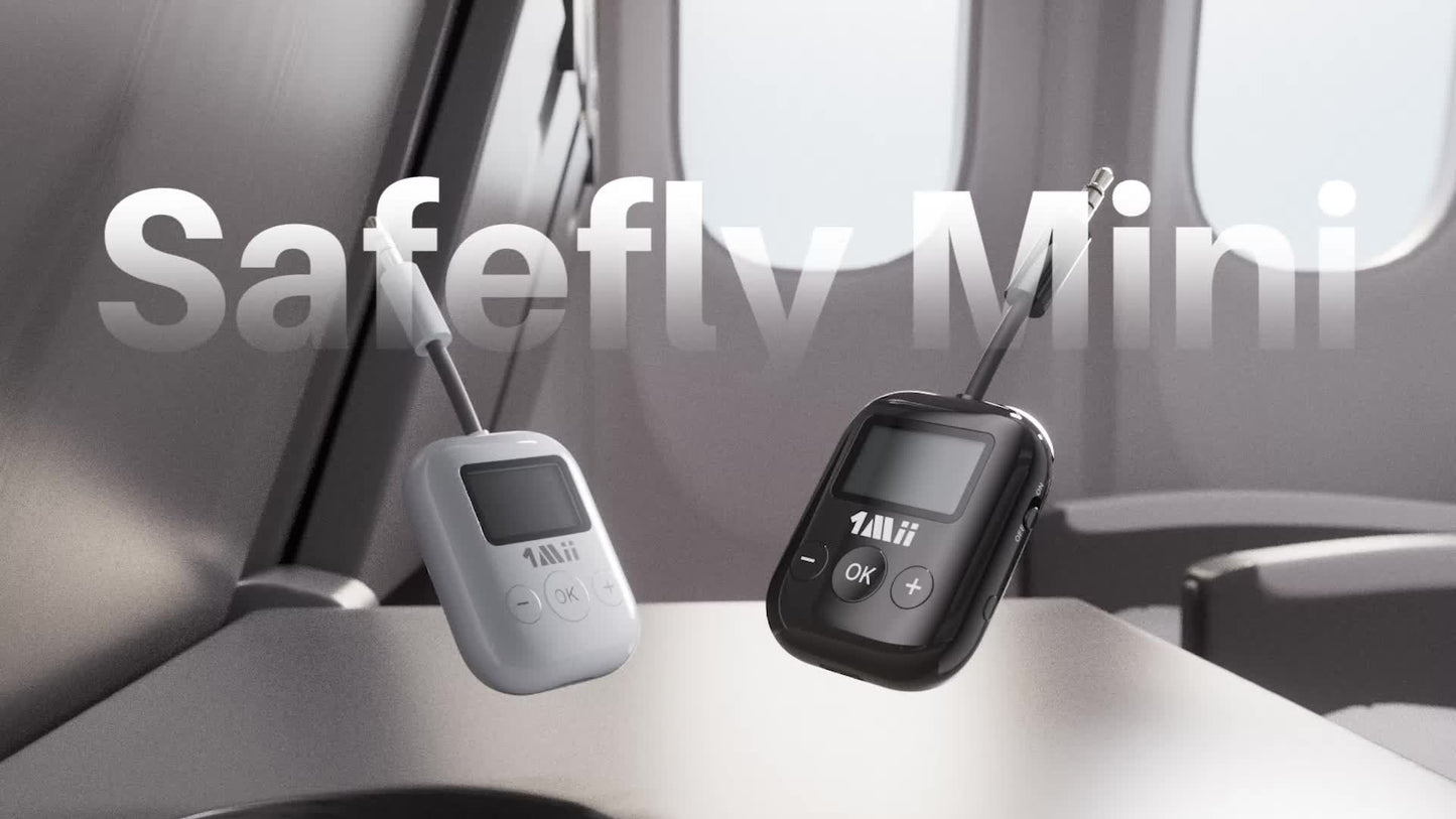 1Mii Wireless 5.3 Airplane/TV Adapter With Dual Pairing & AptX Low Latency - Wireless Transmitter For 3.5mm Headphones, Travel Essentials (White)