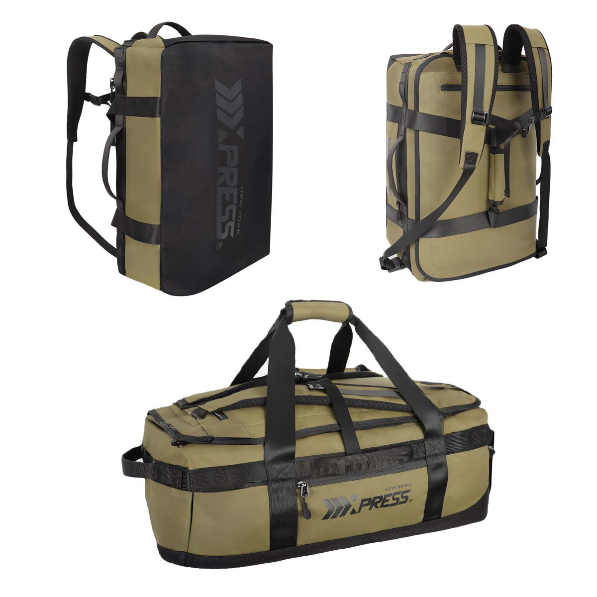 40L Travel Backpack 3-in-1 Convertible Duffle Bag with Shoulder Strap, Heavy-Duty Durable Polyeste Waterproof Bag for Men & Women, Business, Weekend, Camping, Overnight Backpack