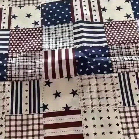 HHMC 7pc Patriotic American Flag Cotton Precut Squares
