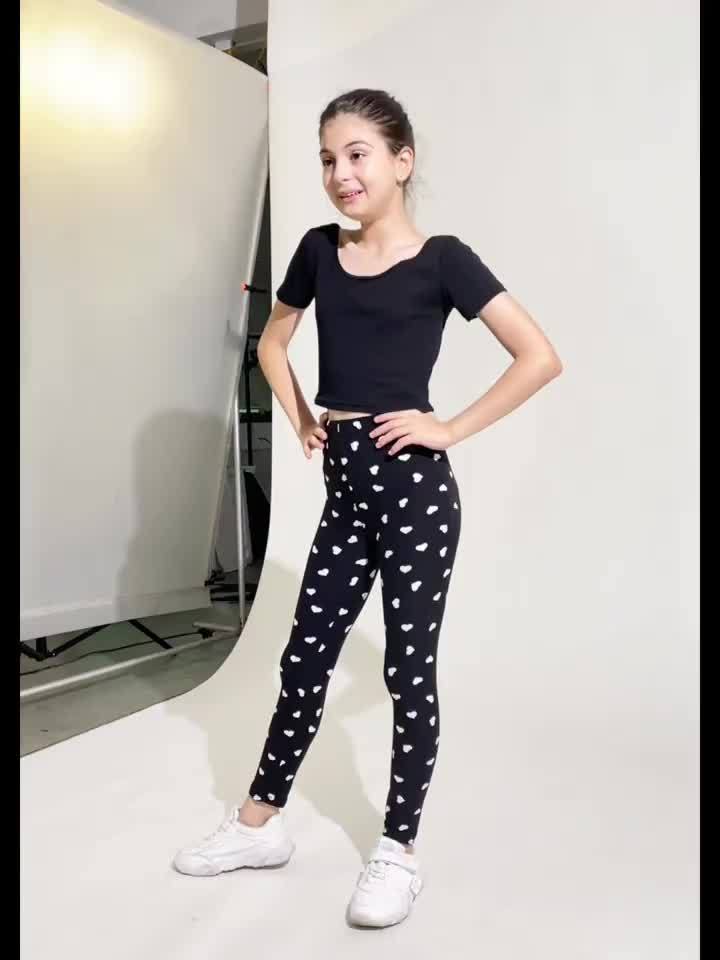 5 Pack Girls Ultra Soft Stretch Leggings With Assorted Prints Cows Unicorns Princesses Dancers Cropped Length For Dance