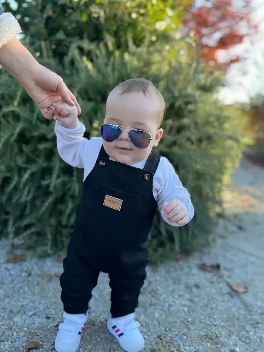 KUKITTY Infant Boy Overalls Jumpsuit With Pocket