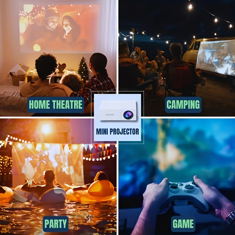 Portable Mini Projector - Compatible with IOS, Android, Windows, Etc. - with Remote Control, Suitable for Smartphones, PS4 And USB Devices