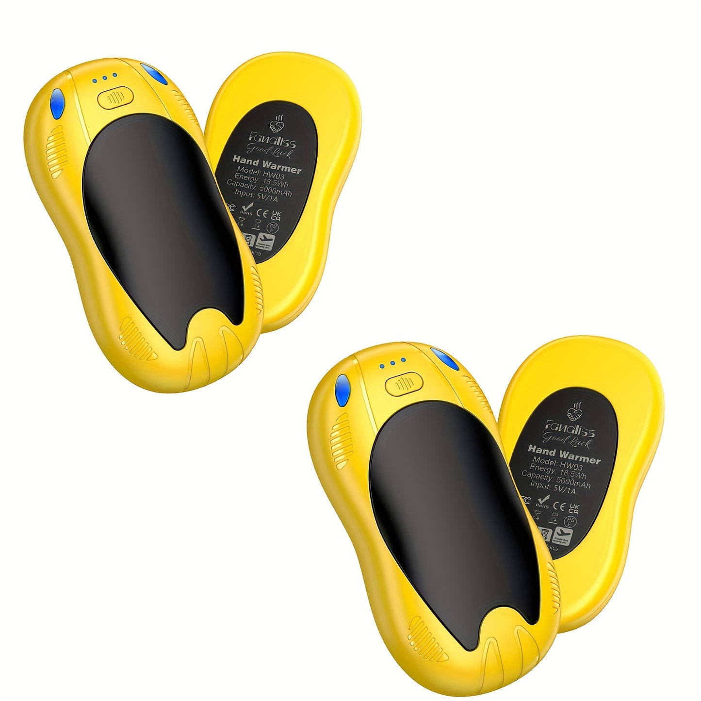 Double Sided Heating 2-in-1 Magnetic Suction Hand Warmer, 3-speed Temperature Control Adjustment, Essential For Skiing, Camping, And Mountaineering, Winter Hand Warmer, Travel Essentials, Winter Accessories, Portable Heater