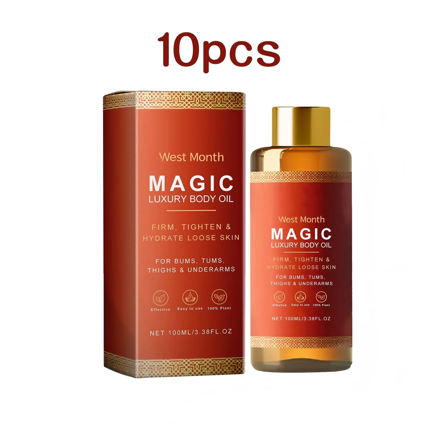 West&Month 100ml Magic Luxury Body Oil Firming Skin Moisturizing Dry Skin Rejuvenate Massage Improve Roughness Nourish Body Oil