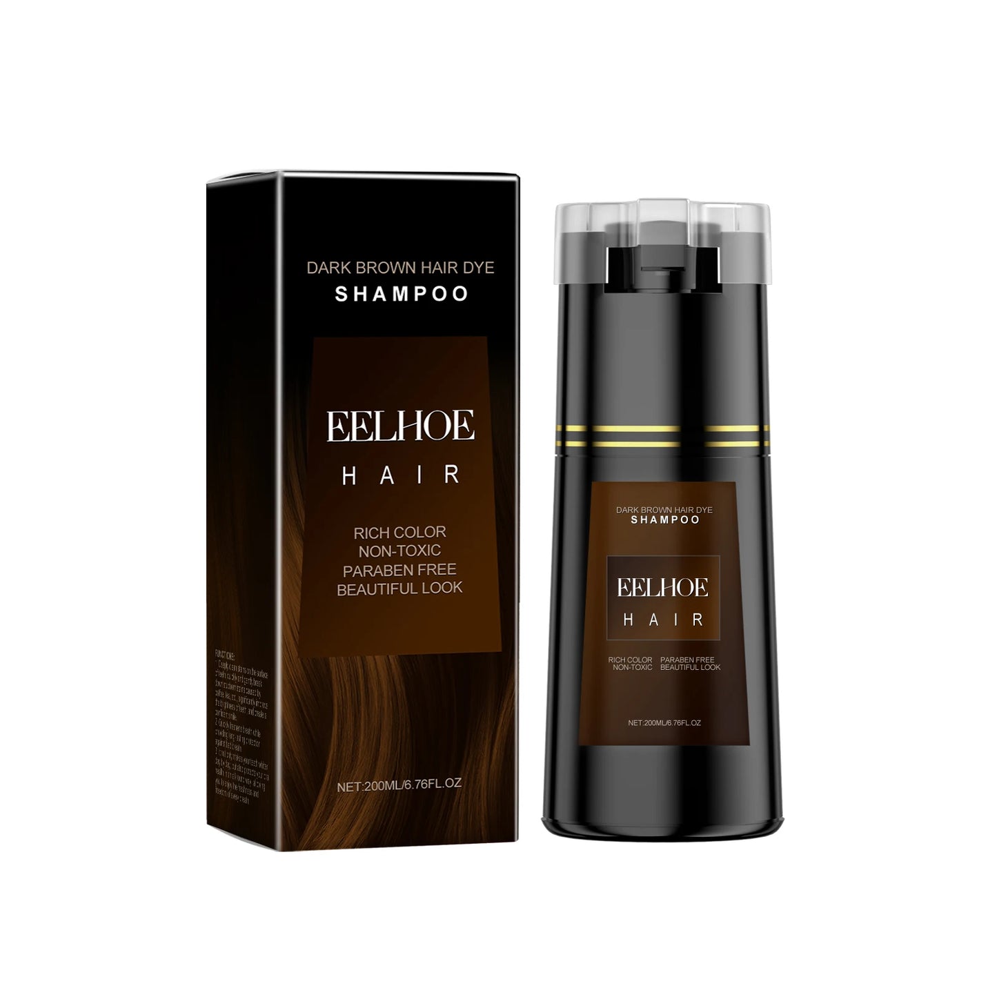 EELHOE Multi Color Hair Dyeing Shampoo Natural Non-irritating Nourish Scalp Easy Coloring Lasting Effect Smoothing Hair Dyeing