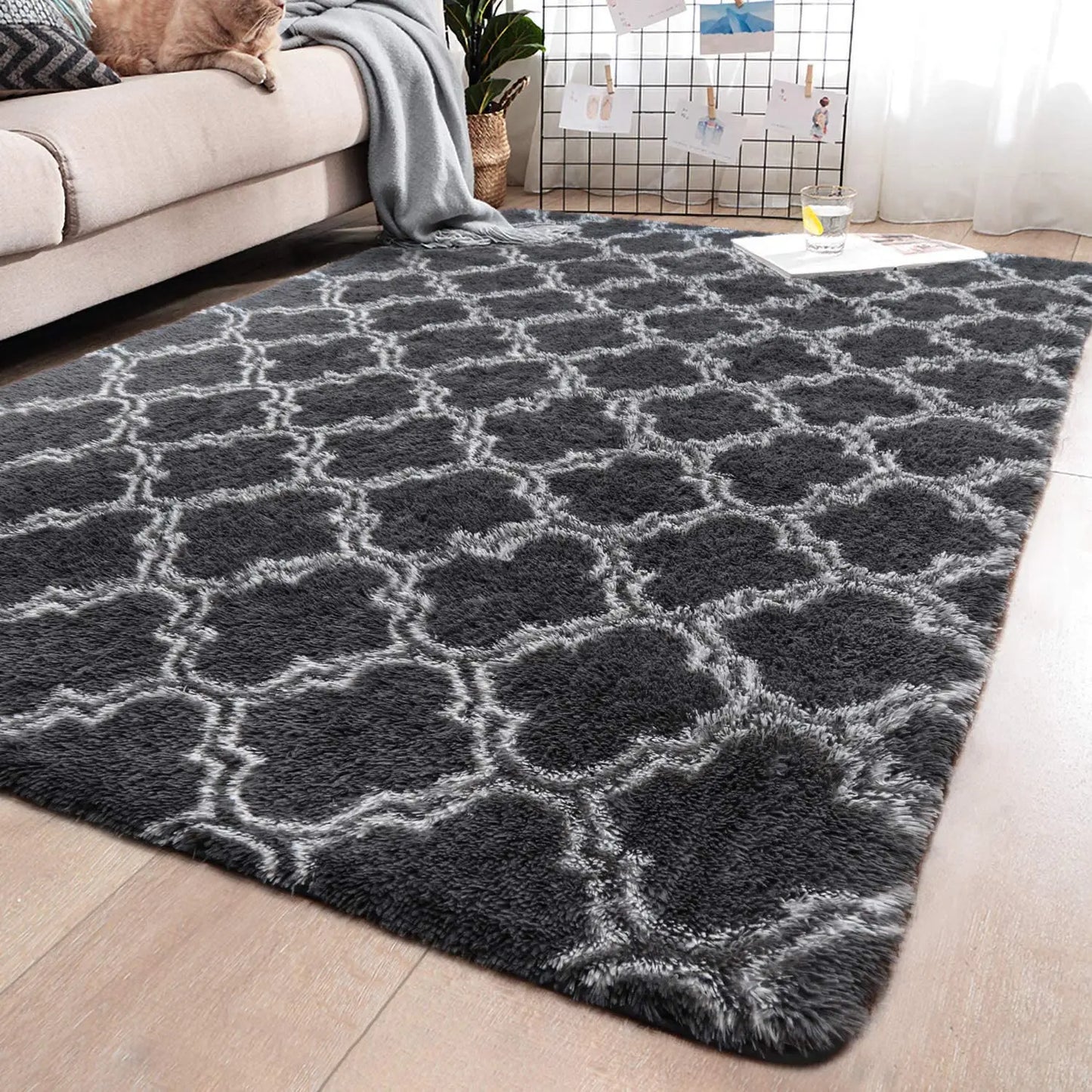 KilimHign Large Shag Area Rug For Bedroom Plush Non Slip