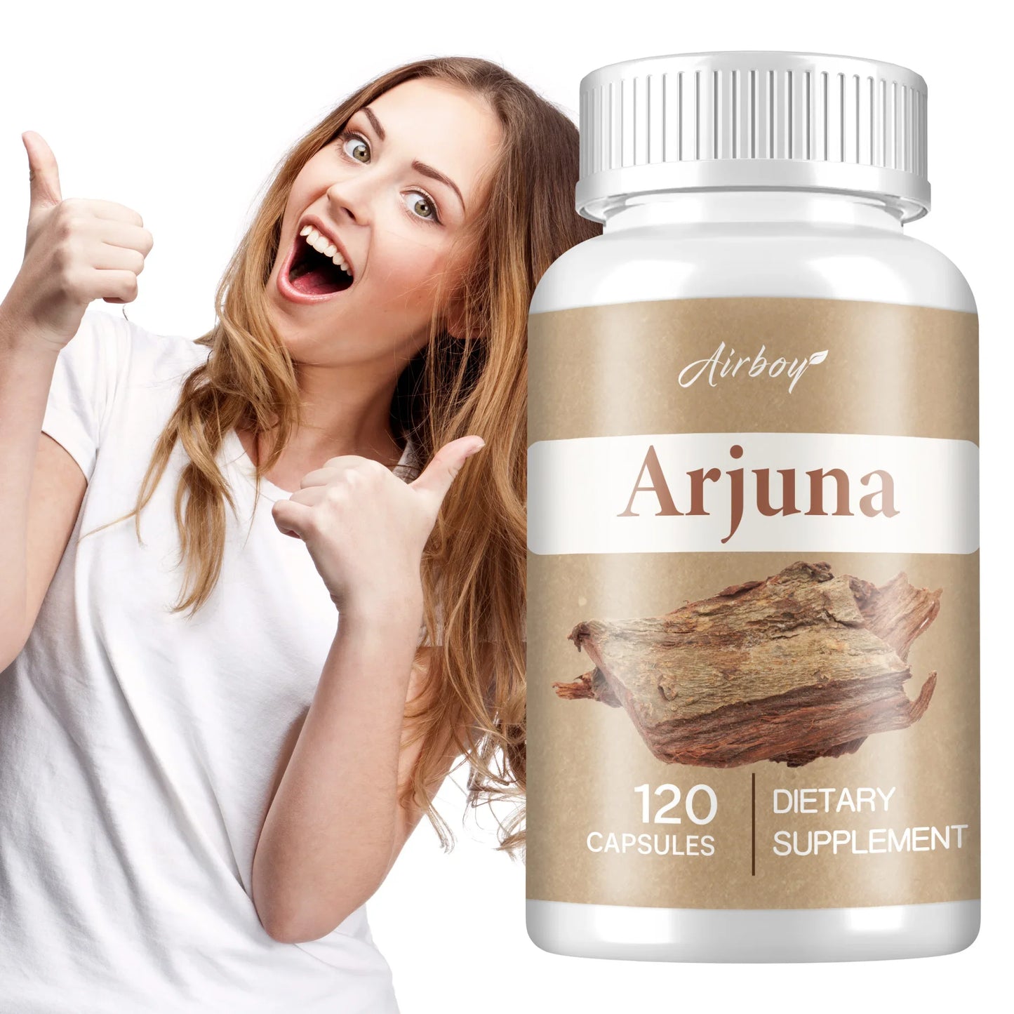 Arjuna Capsules - Improves Blood Circulation,Supports Cardiovascular Health, Antioxidant - 120 Capsules