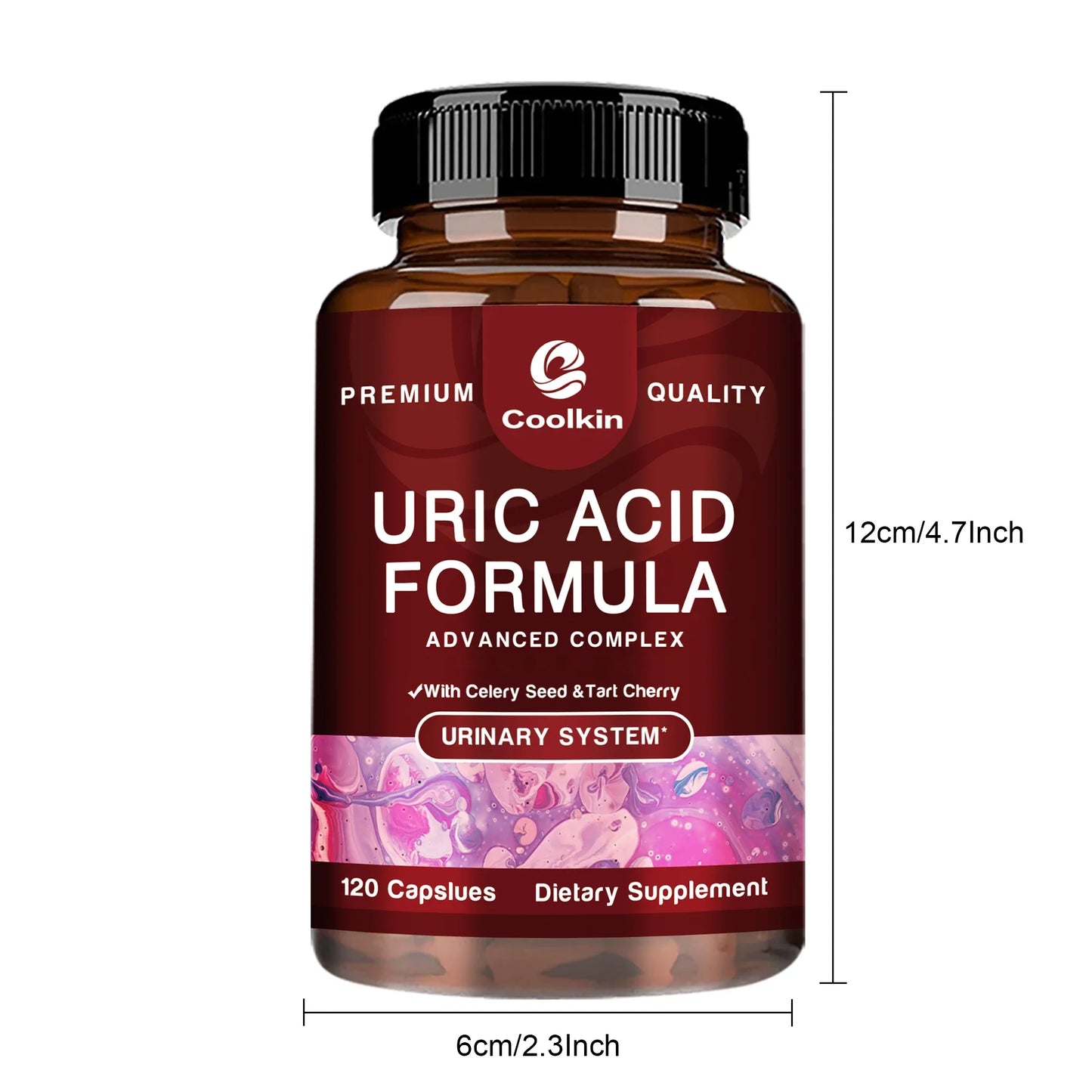 Uric Acid Cleanse Formula - with Celery Seed - Kidney Cleansing, Joint and Muscle Health - 120 Capsules