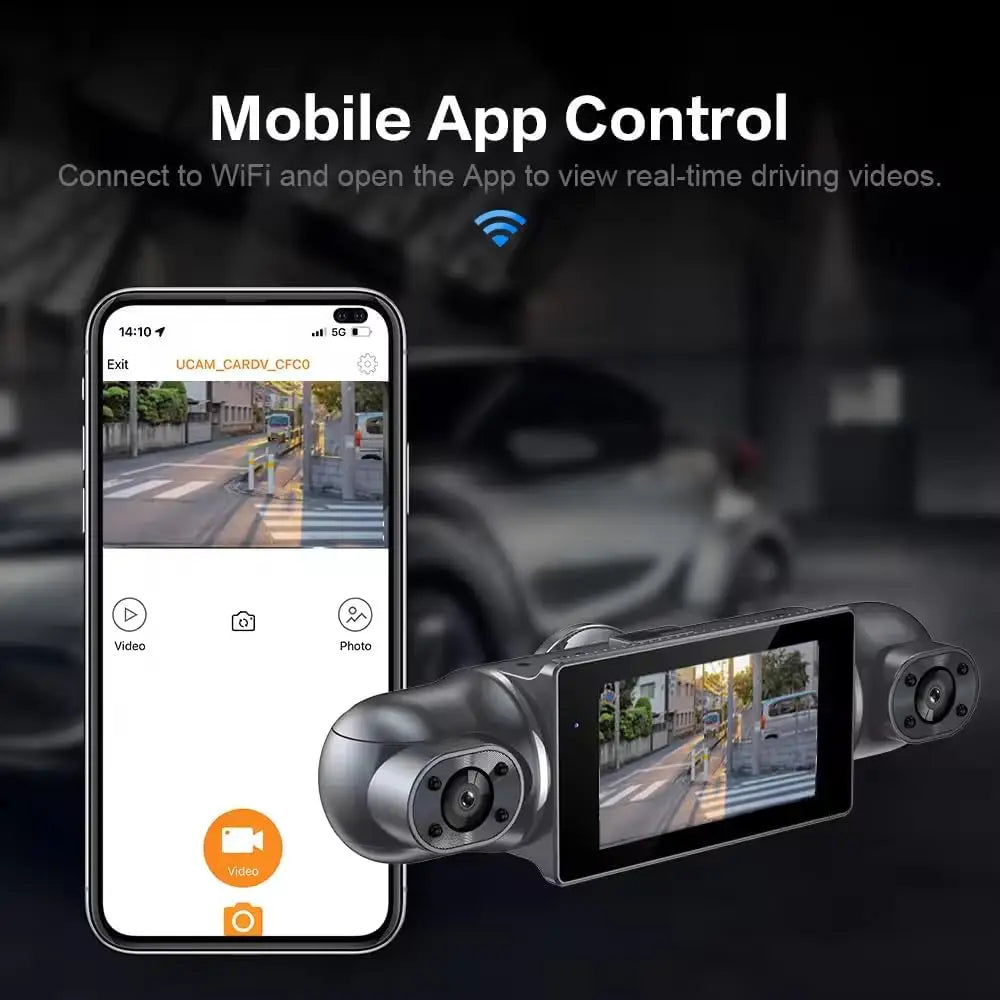 Kankeirr 4 Channel Dash Cam 360 Front Rear 2K Front
