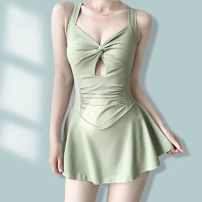 NONECN Women One Piece Slimming Conservative Swimsuit