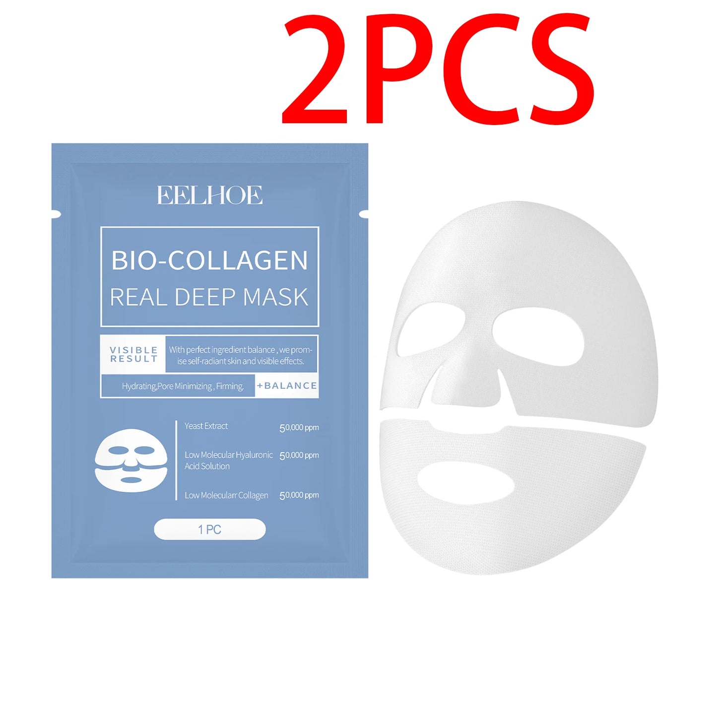 EELHOE Collagen Face Mask Hyaluronic acid Lifting Rejuvenation Shrink Pores Moisturizing Refreshing Brightening Face Skin Care
