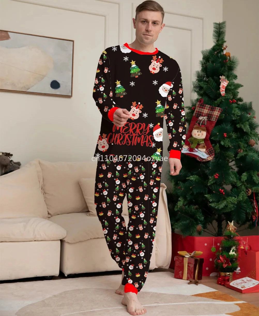Family Matching Christmas Pajamas Set For Father Mother Son Daughter Baby Girl Kids Rompers