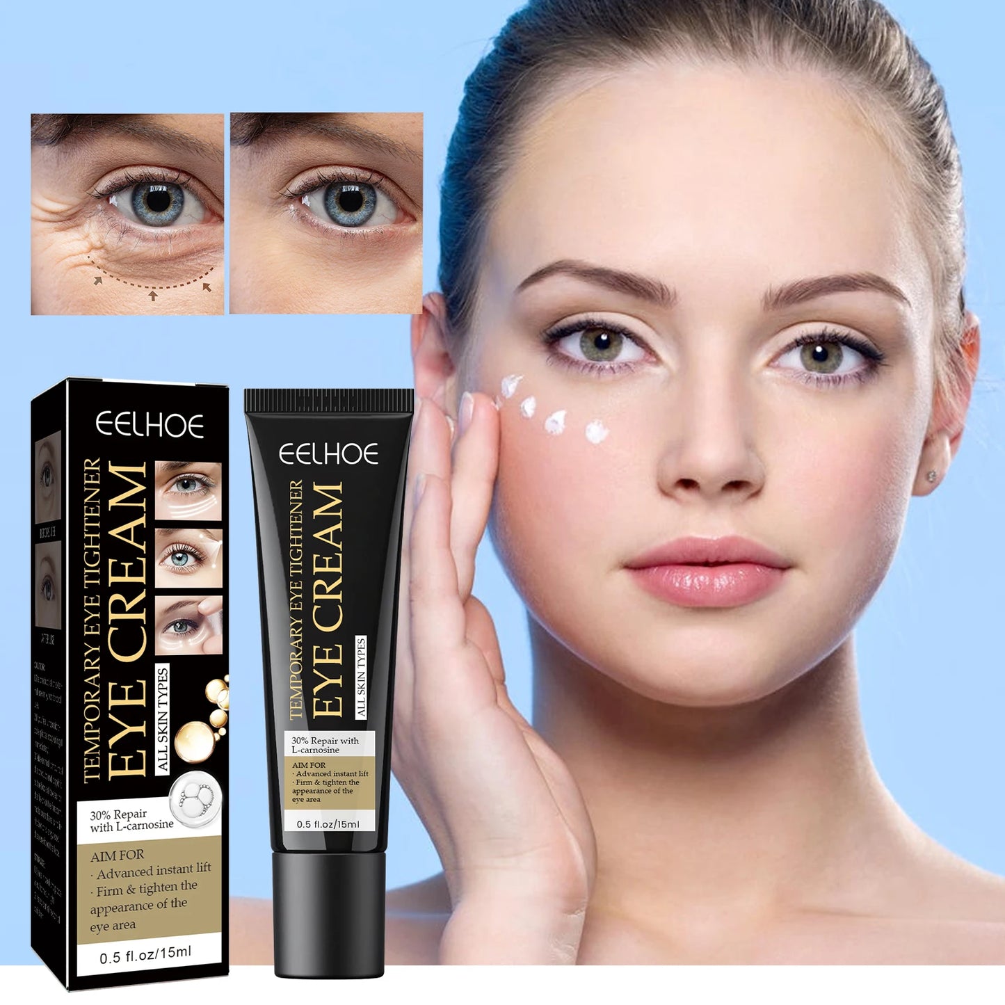 3PCS Instant Wrinkle Eye Cream Tightening, Moisturizing, Removing Dark Circles, Eye Bags, Fading Eye Lines, And Eye Care