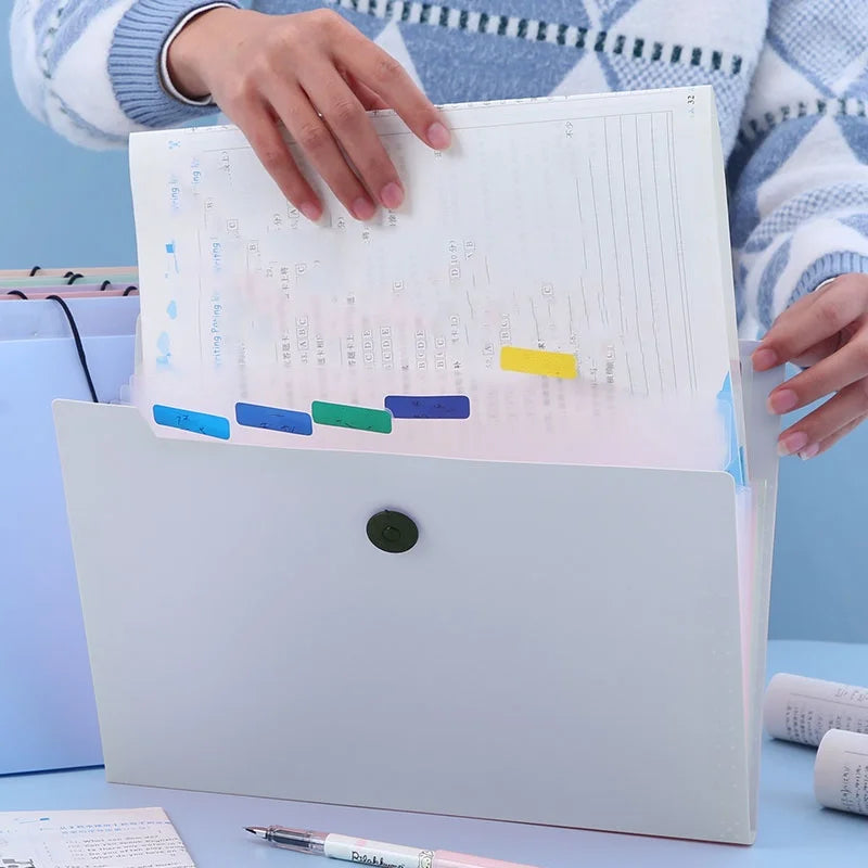 Expanding File Folder 5 Pocket For Documents Portable Office