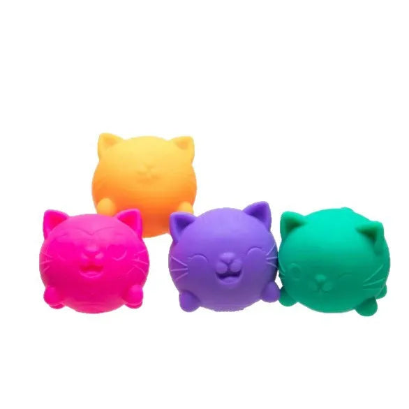 Needoh Teenie Cool Cats 3 Pack Mini Cat Fidget Toys Stress Relief