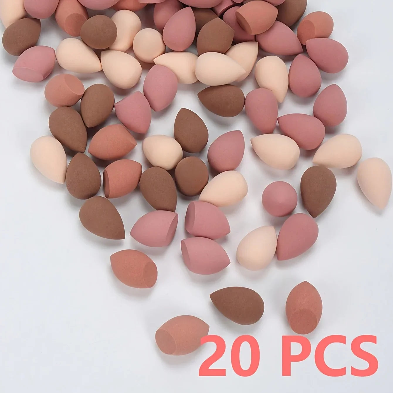 12 Pack Coffee Color Dual Use Dry Wet Beauty Sponge Soft Texture For Liquid Foundation Holiday Party Daily Household Makeup Accessory