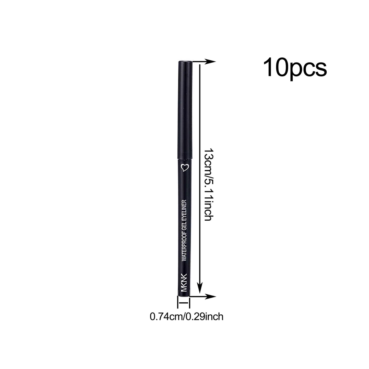 10PCS Waterproof Eyeliner Gel Pencil, Brown Eyelid Pen, Soft Easy Wearing High Pigmented Matte Finish Eyeliner Pen, Long Lasting
