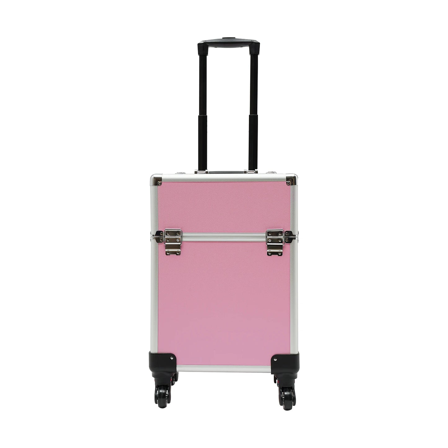 Cosmetic Rolling Makeup Train Case With Removable Wheels And Key