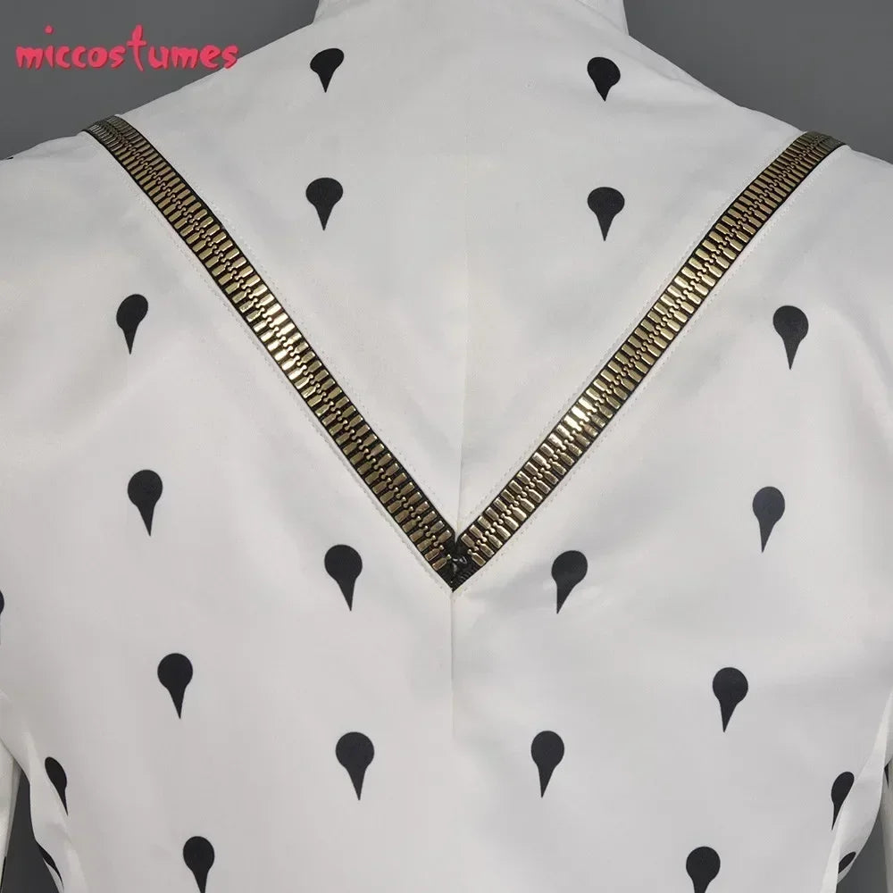 Miccostumes Mens Golden Wind Bruno Cosplay Costume Top And Pants Full Set For Halloween