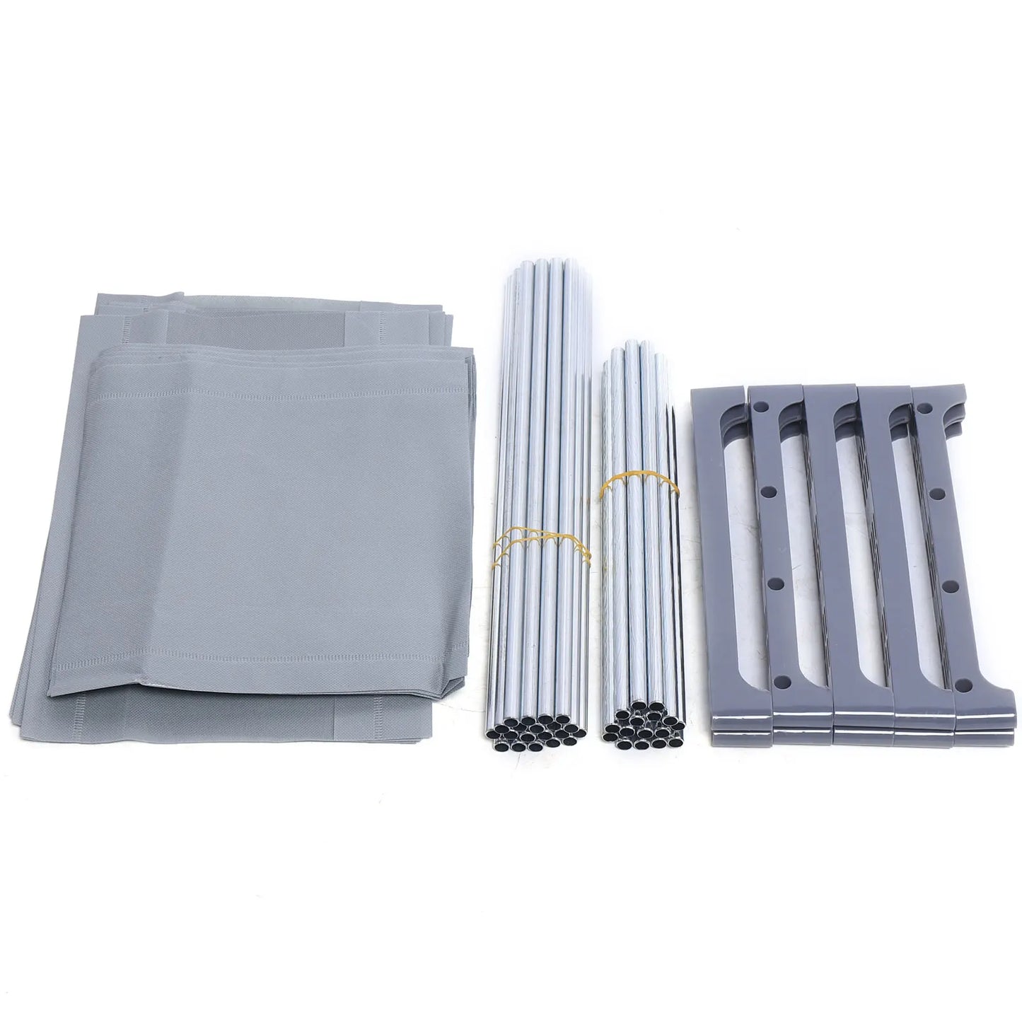 4 Layer Bookcase Ladder Shelf Grey Wall Rack For Living Room Durable Display Stand Storage