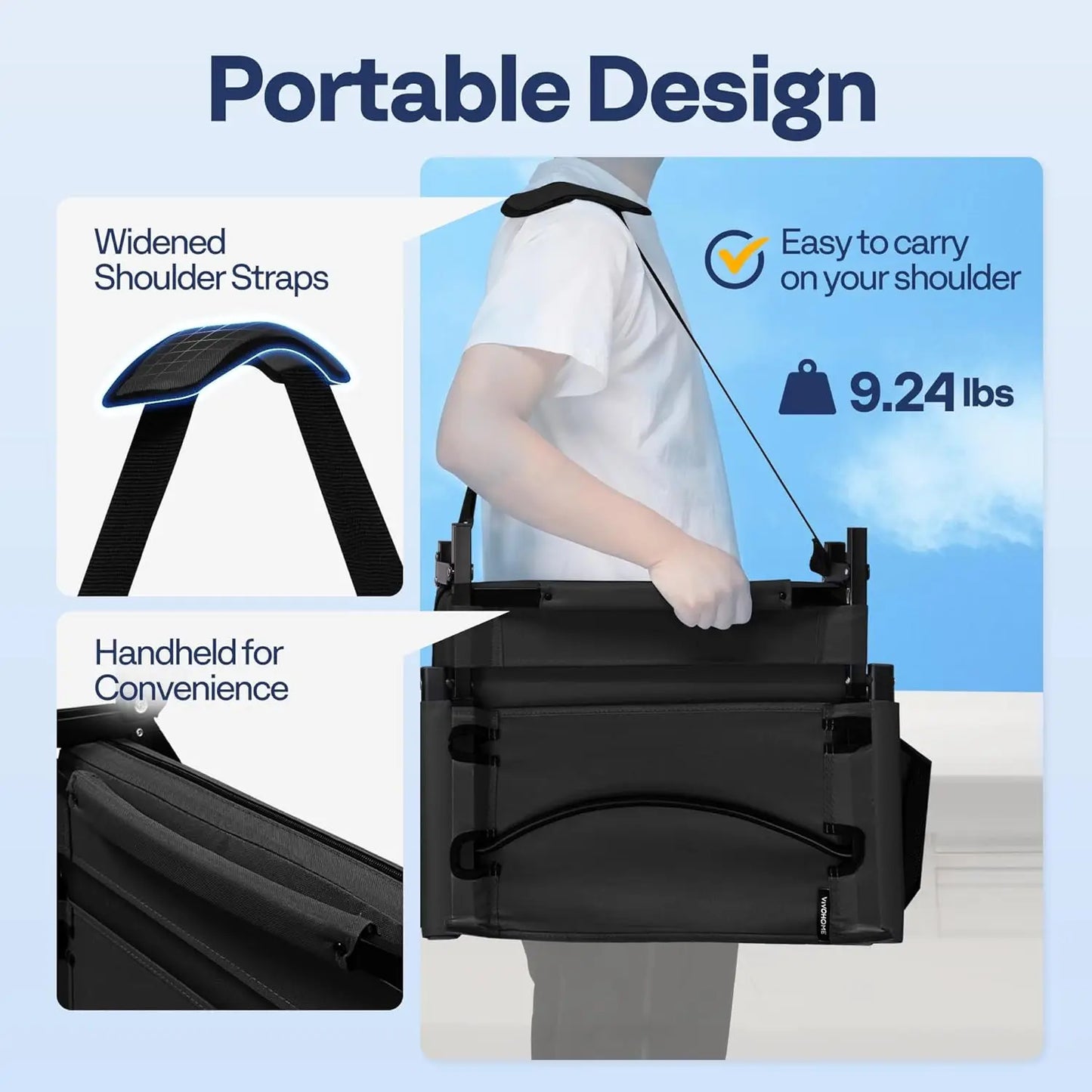 Adjustable High Back Bleacher Seats 2 Pack Cushion Cup Holder Shoulder Strap