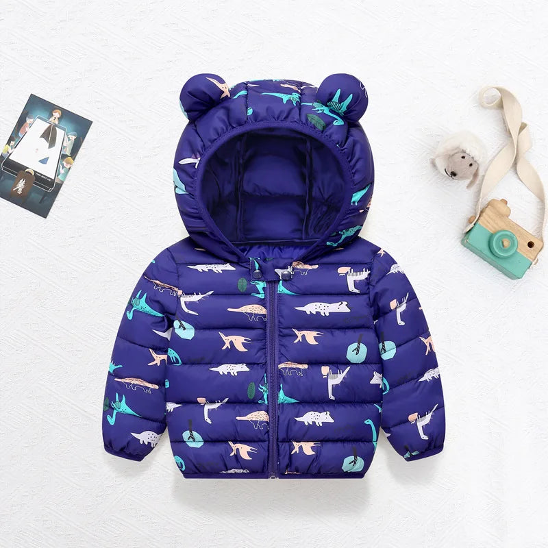 Guangdong Cartoon Kids Hooded Down Jacket Unisex Winter