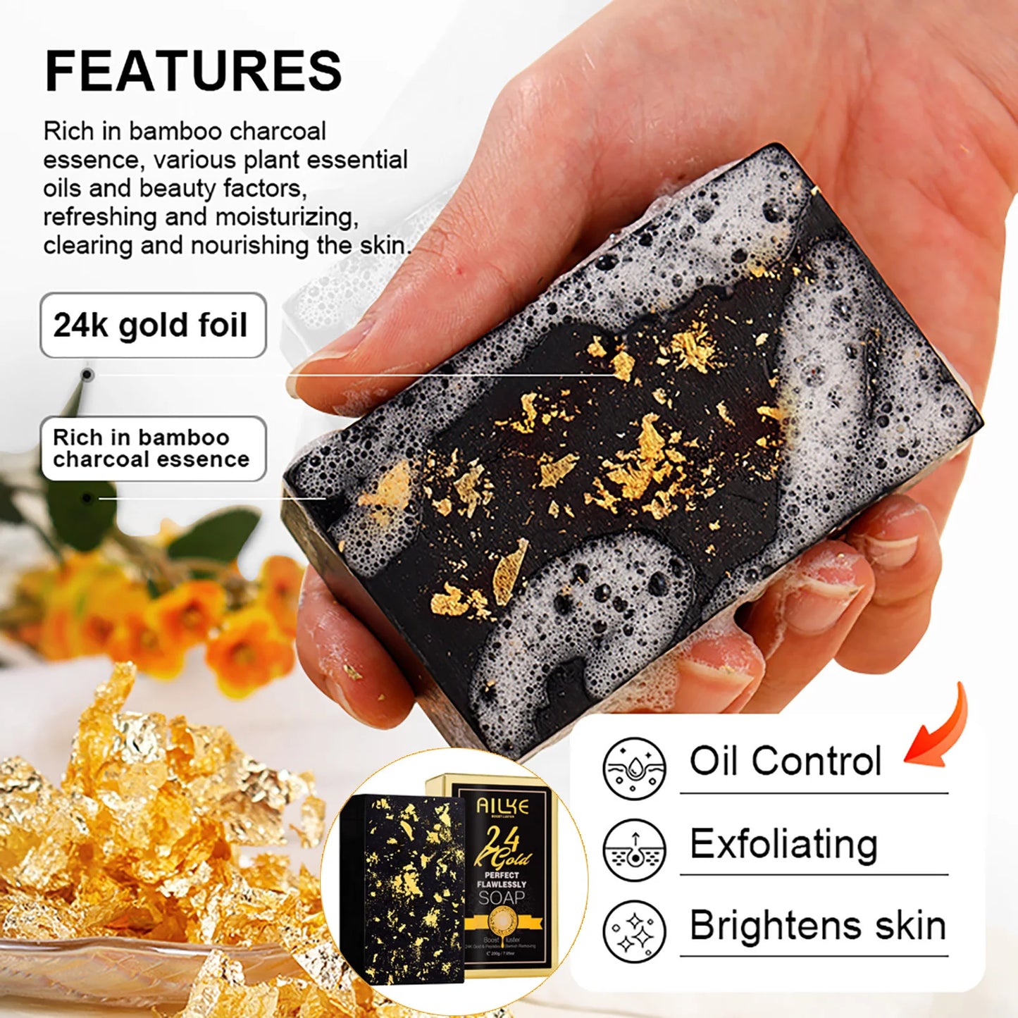 Ailke 24K Gold Collagen Cream Whitening Dark Spots Anti Aging Set
