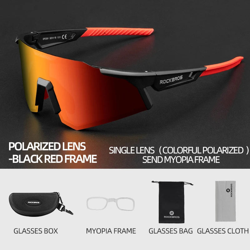 ROCKBROS Polarized Photochromic Cycling Glasses UV400 For MTB Road