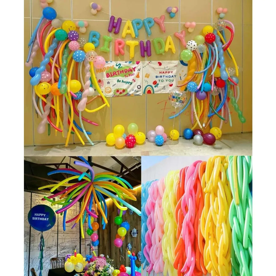 1000 Pcs 260 Long Balloons Set With 600 Matte 200 Metallic 200 Pastel Colors Ideal For Creative Parties