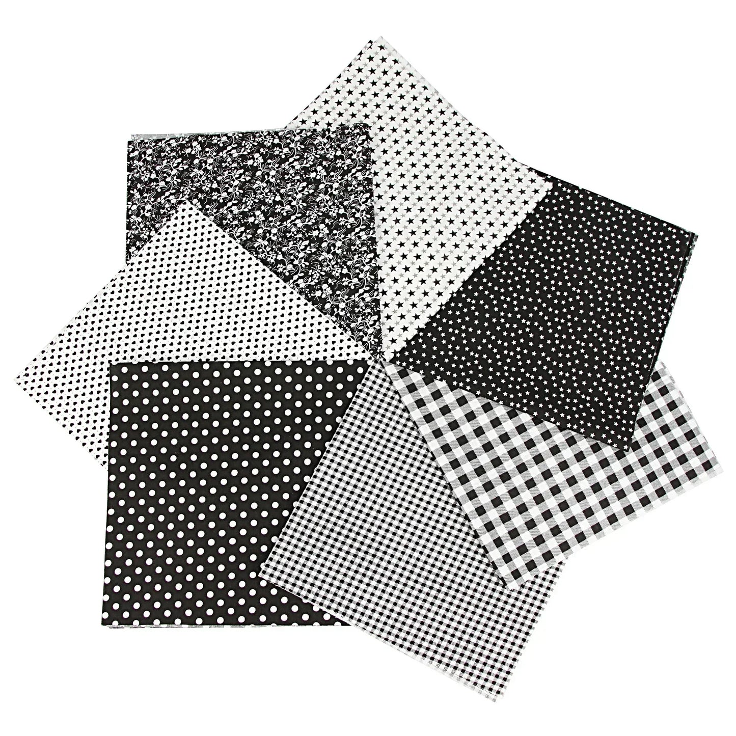 7Pcs 25x25cm Printed Cotton Fabric for Sewing Quilting Fabrics for Patchwork Needlework DIY Handmade Accessories