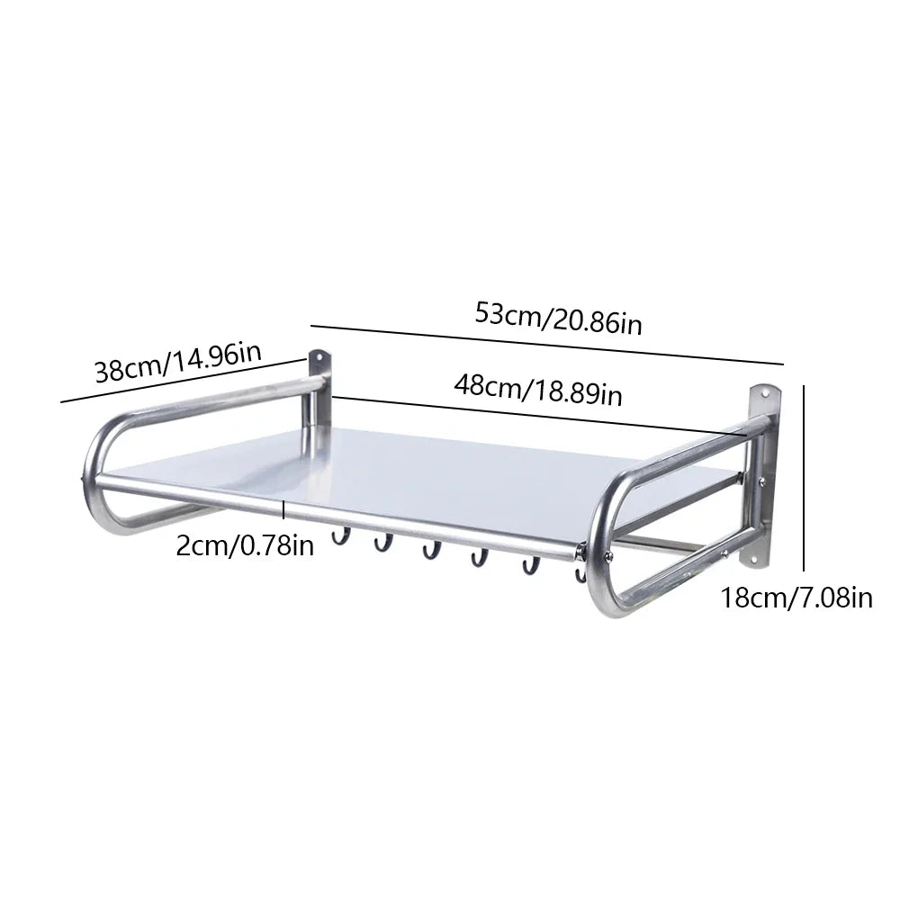 Stainless Steel Wall Mounted Microwave Oven Rack and Shelf