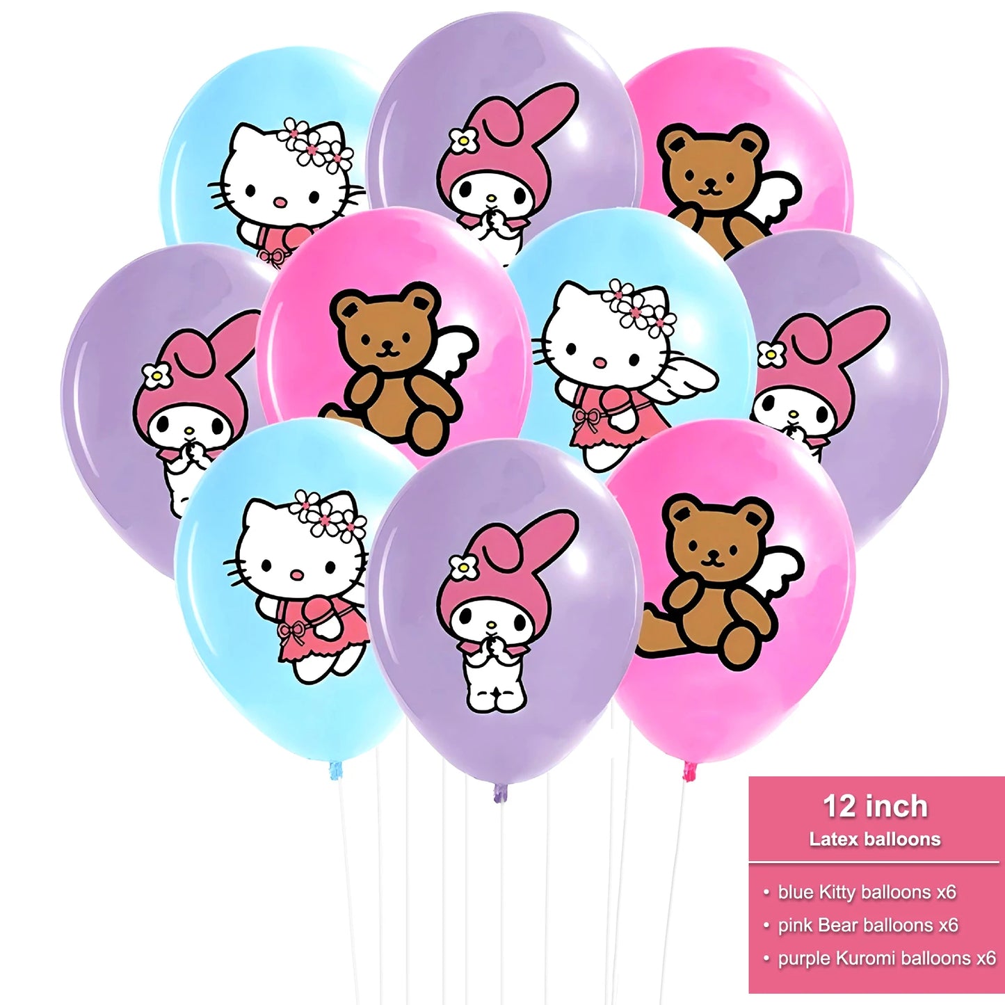 Sanrio Hello Kitty Birthday Party Decorations Set Foil Balloons