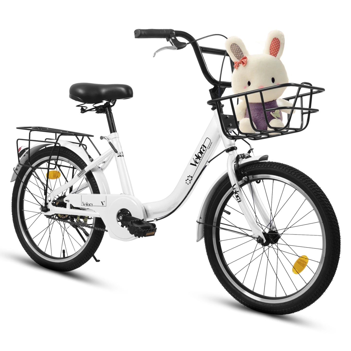 Ecarpat Kids Bike With Basket And Steel Frame For Kids