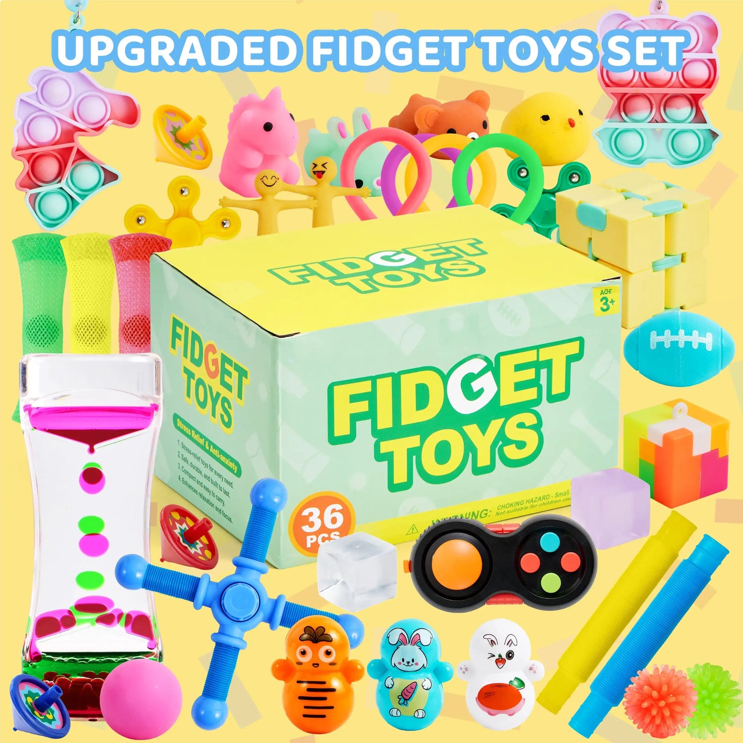 Joyfy 60 Pack Fidget Toys Party Favors Stress Relief Gifts