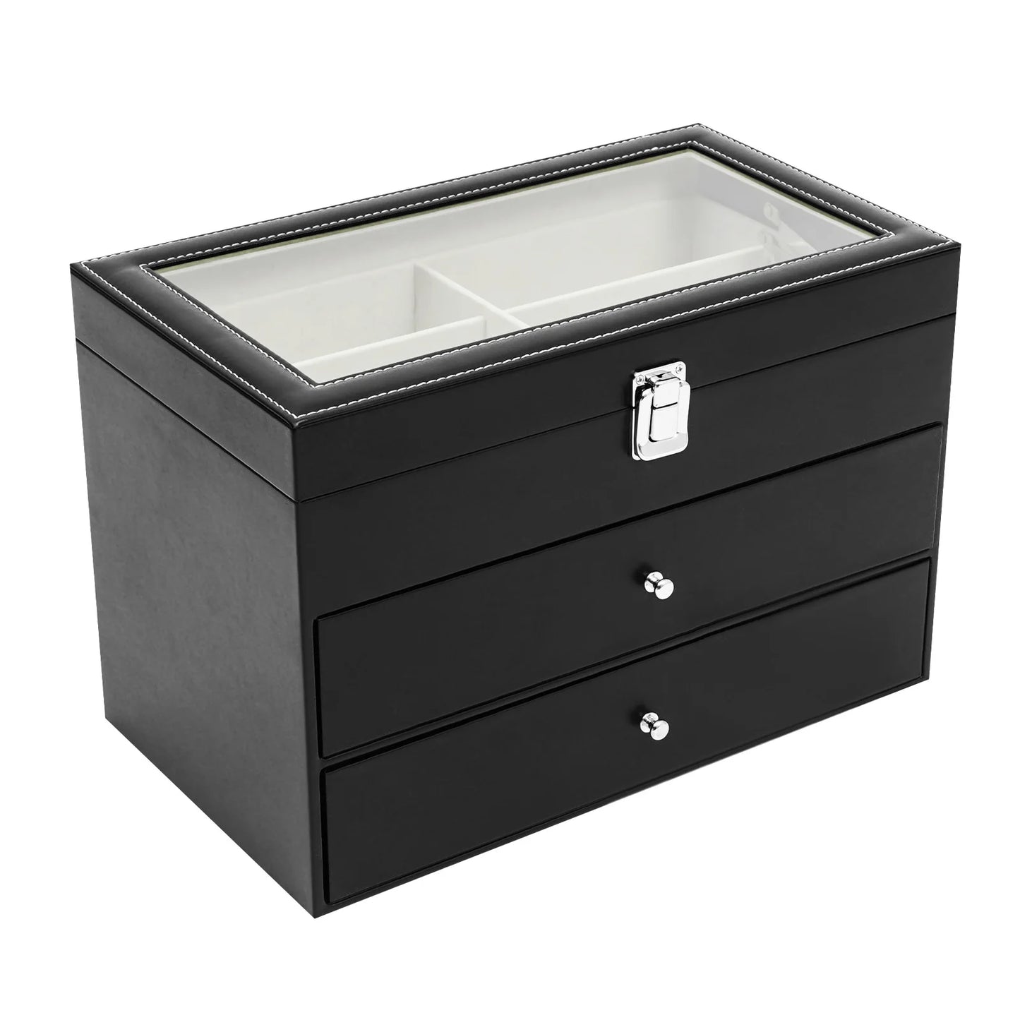 Case 12 Compartment Watches And Glasses Display Box