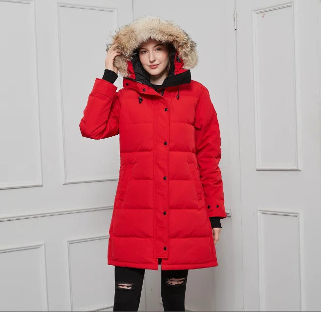 Fujian Down Jacket Women Hooded Coat Premium Luxury Brand