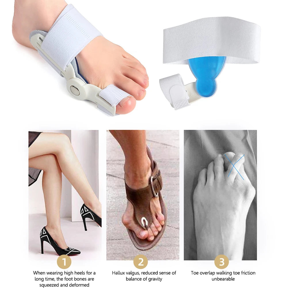 Bunion Corrector Adjustable Orthopedic Bunion Toe Straightener Hallux Valgus Corrector for Big Toe Bunion Relief