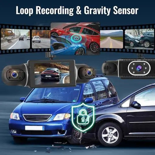 YTYIN NHOPEEW 4CH 360 Dash Cam Front Rear Side Recorder