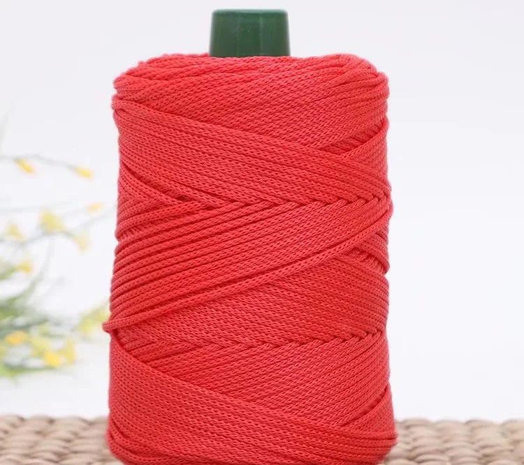 1 Pc 3MM Colorful Crochet Yarn Ice Rope 3mm Thread For DIY Hand Knitting Bag Sun Hats Shoes Woven DIY Hook Cushion Silk Medium