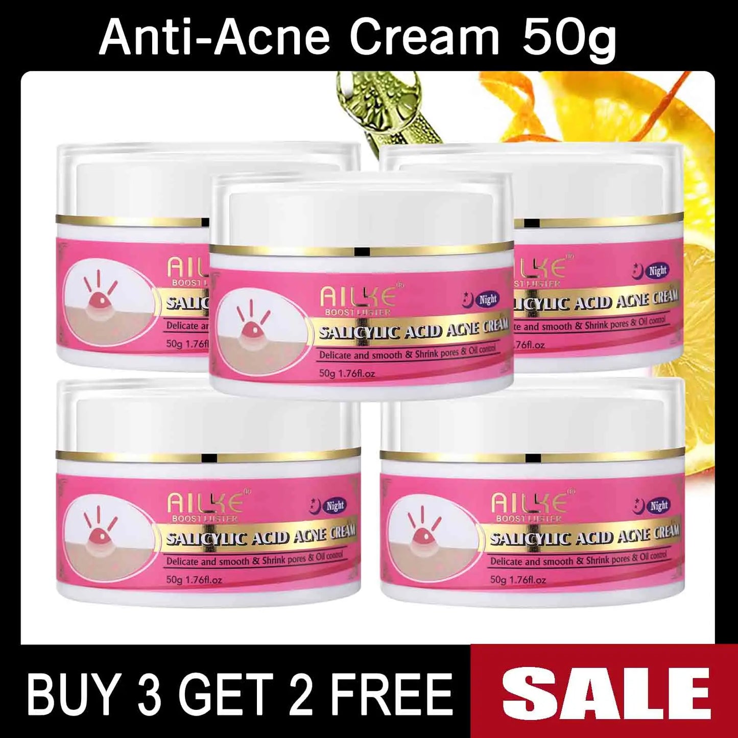 AILKE Natural Skin Glowing Set, Remove Acne, Darkness, Stains, Moisturizes, Lightening, Smooth, Improve Rough and Dry Skin